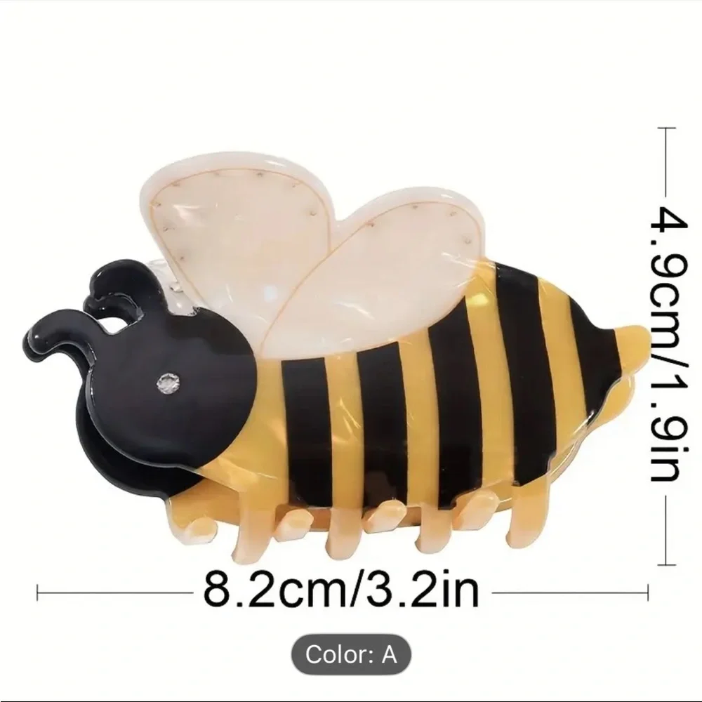 💖 3/$30 💖 Yellow Bumble Bee Hair Claw Clip